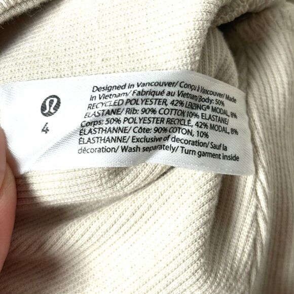 Lululemon Softstreme Ribbed-Hem Pullover *Natural Ivory - Picture 8 of 8